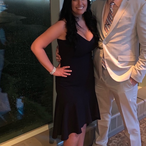 Xscape Asymmetrical ruffle bodycon dress - Picture 4 of 4